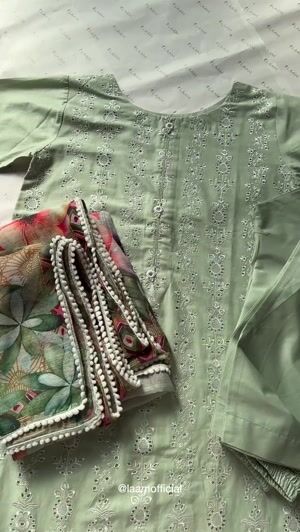 Pistachio green Kurta Set for Women