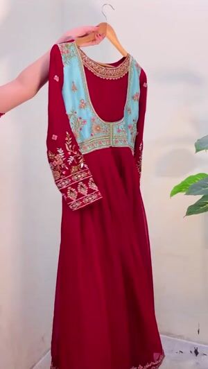 Maroon Anarkali for Women