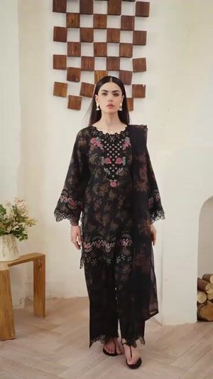 Black Kurta Set for Women