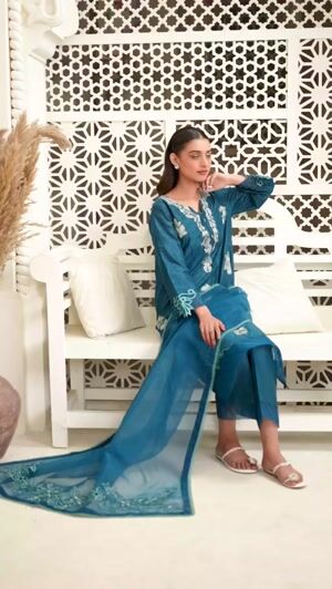 Teal Kurta Set for Women