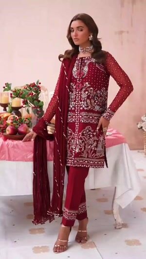 Maroon Kurta Set for Women