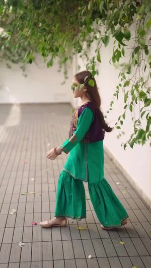 Blue Gharara for Girl
