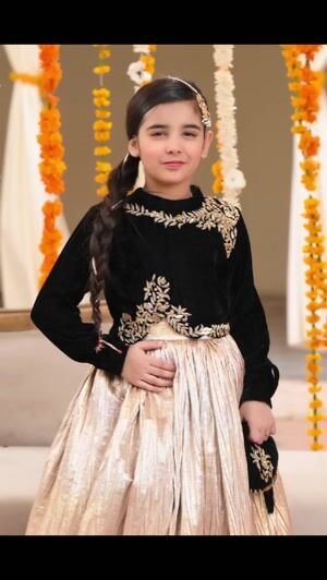 Black Lehenga for Girl