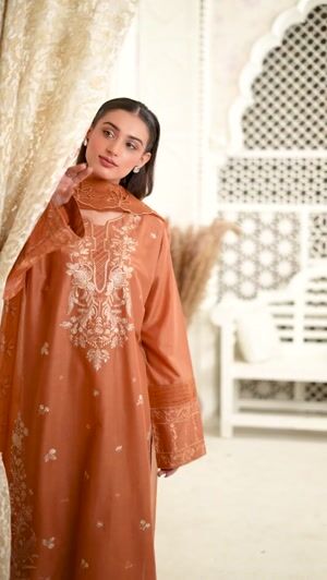 Camel brown Kurta Set for Women