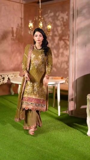 Olive green Kurta Set for Women