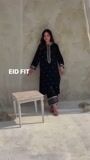 Black Kurta Set for Women