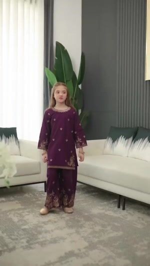 Purple Kurta Set for Girl