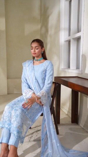 Sky blue Kurta Set for Women