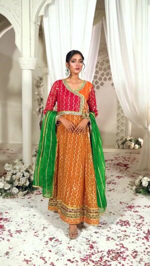 Mustard Angrakha for Women