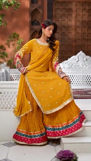 Mustard Sharara for Women