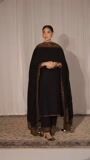 Black Kurta Set for Women