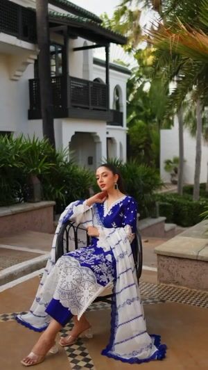 Navy blue Unstitched for Women