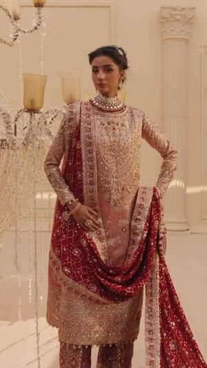 Tea rose pink Unstitched for Women