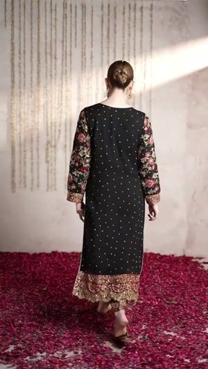 Black Kurta Set for Women