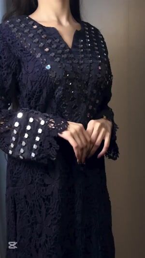 Black Kurta Set for Women