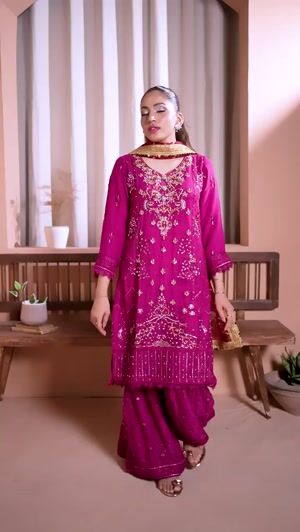 Burgundy Gharara for Women