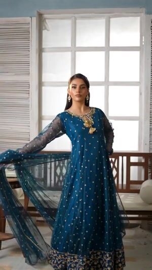 Blue Anarkali for Women