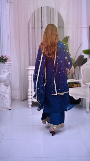 Blue Kurta Set for Girl