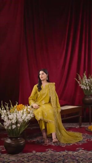Mustard Kurta Set for Women