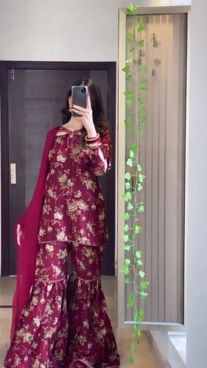 Maroon Gharara for Women