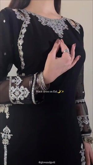 Black Kurta Set for Women