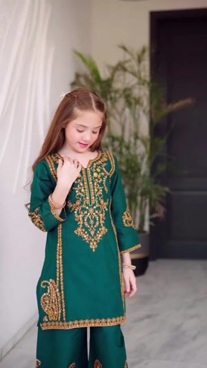 Teal Kurta Set for Girl