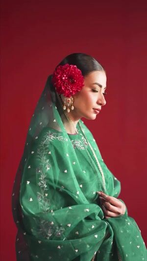 Green Kurta Set for Women