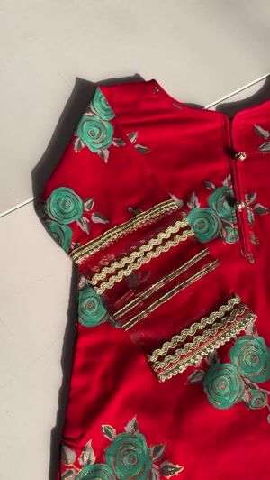Red Gharara for Girl