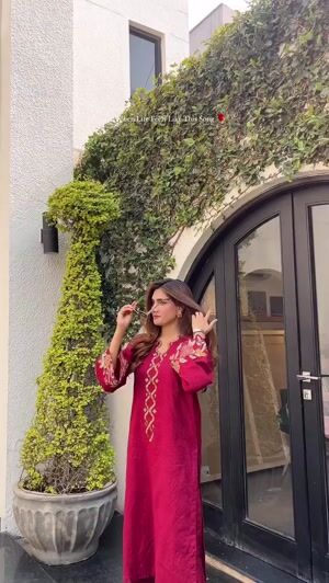 Maroon Kurta Set for Women