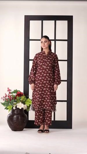 Chocolate brown Unstitched for Women