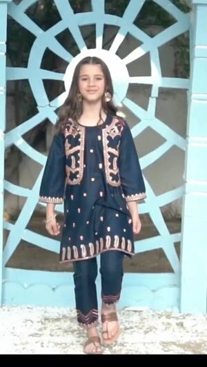 Blue Kurta Set for Girl