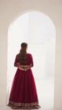 Maroon Anarkali for Women