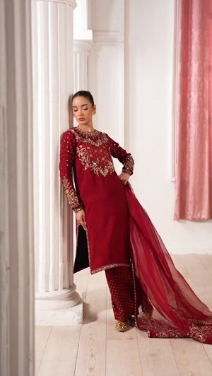Maroon Kurta Set for Women