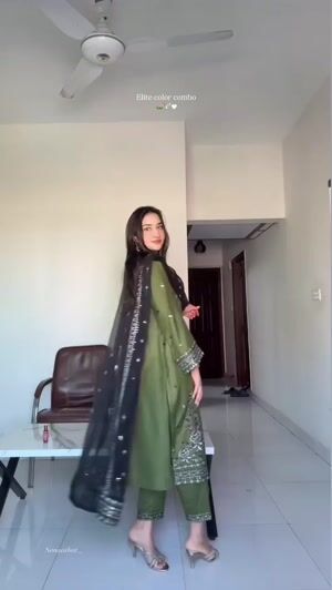 Green Kurta Set for Women