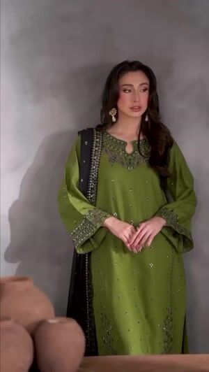 Green Kurta Set for Women