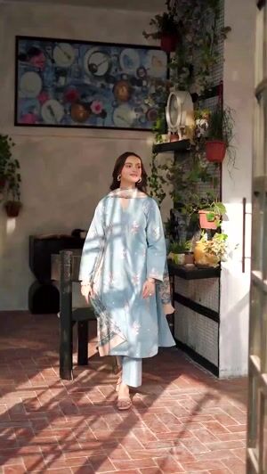 Sky blue Kurta Set for Women