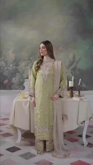 Olive green Kurta Set for Women