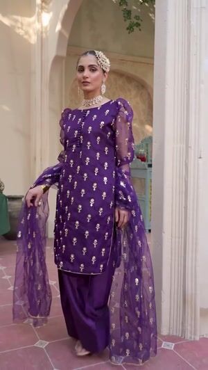 Purple Kurta Set for Women