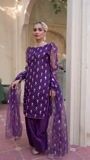 Purple Kurta Set for Women