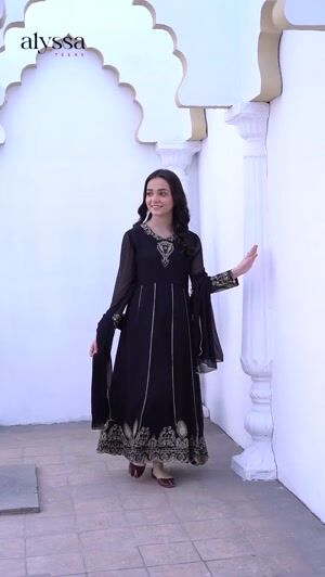 Jet black Pishwas for Girl