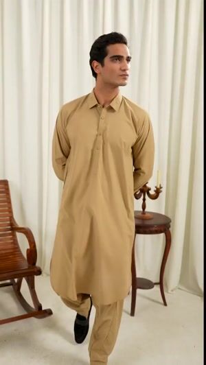 Brown Shalwar Kameez for Men