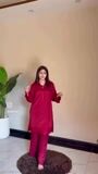 Red Kurta Set for Women