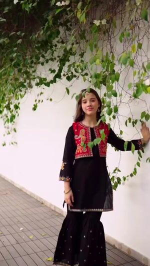 Black Gharara for Girl