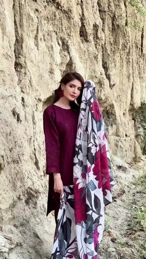 Maroon Kurta Set for Women