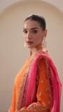 Orange Kurta Set for Women