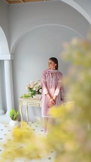 Pastel pink Kurta Set for Women