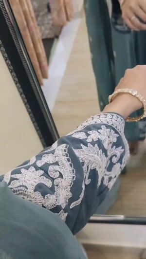 Steal grey Kurta Set for Women
