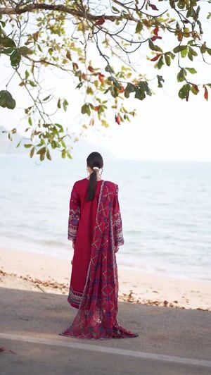 Maroon Unstitched for Women