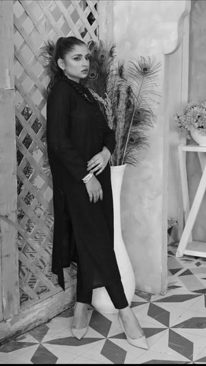 Black Kurta Set for Women