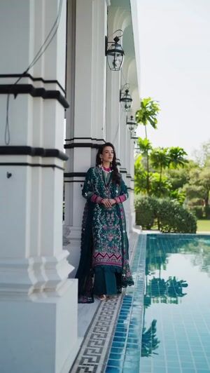 Bottle green Unstitched for Women